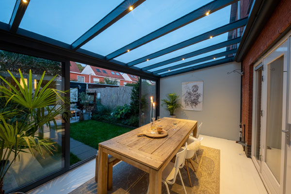 Verlichting in veranda